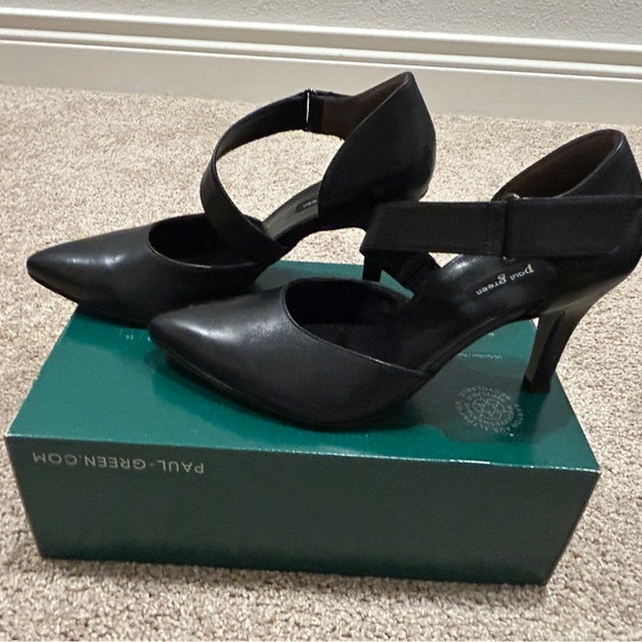 Paul Green Shoes - Paul Green Desire d’Orsay Black Leather Pumps sz 8 or 5.5